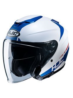 Open face helmet HJC i30 Baras white-blue